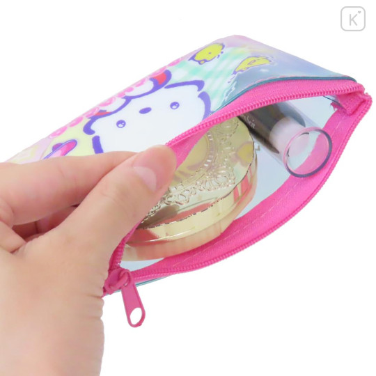 Japan Sanrio Clear Flat Mini Pouch - Pochacco : Heart-pounding Memories Heisei Retro - 3
