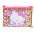 Japan Sanrio Clear Flat Mini Pouch - Hello Kitty : Heart-pounding Memories Heisei Retro - 1