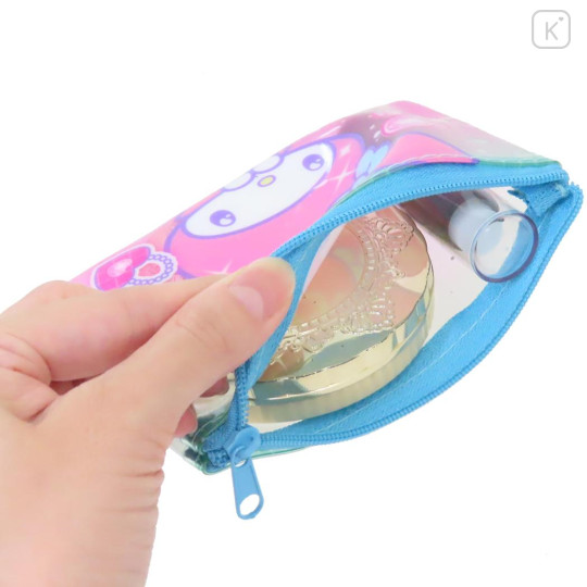 Japan Sanrio Clear Flat Mini Pouch - My Melody : Heart-pounding Memories Heisei Retro - 3