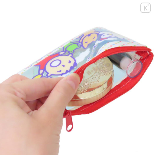 Japan Sanrio Clear Flat Mini Pouch - Minna No Tabo : Heart-pounding Memories Heisei Retro - 3
