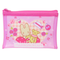 Japan Sanrio Clear Flat Mini Pouch - Marron Cream : Heart-pounding Memories Heisei Retro