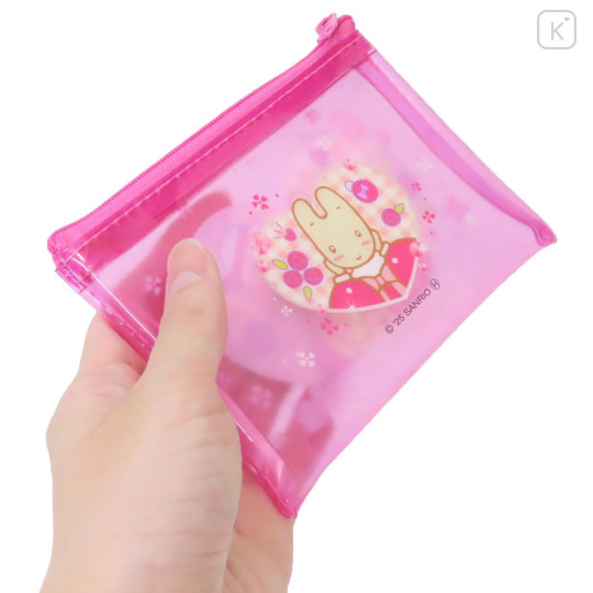 Japan Sanrio Clear Flat Mini Pouch - Marron Cream : Heart-pounding Memories Heisei Retro - 2