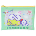 Japan Sanrio Clear Flat Mini Pouch - Keroppi : Heart-pounding Memories Heisei Retro - 1