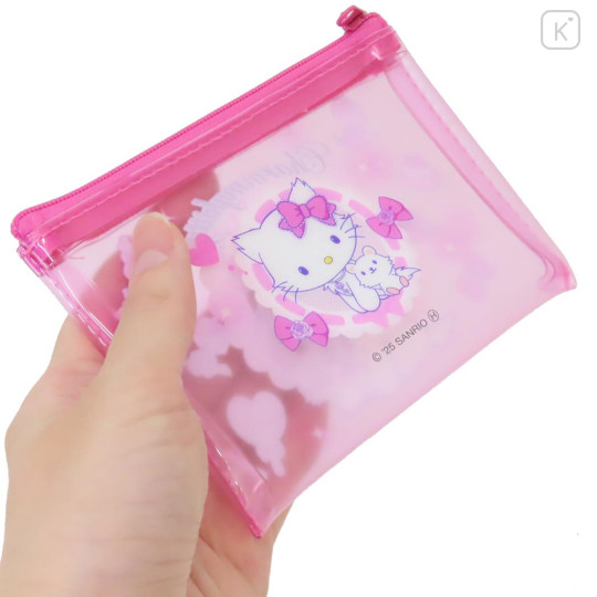 Japan Sanrio Clear Flat Mini Pouch - Charmmy Kitty : Heart-pounding Memories Heisei Retro - 2