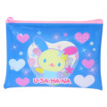 Japan Sanrio Clear Flat Mini Pouch - Usahana : Heart-pounding Memories Heisei Retro - 1