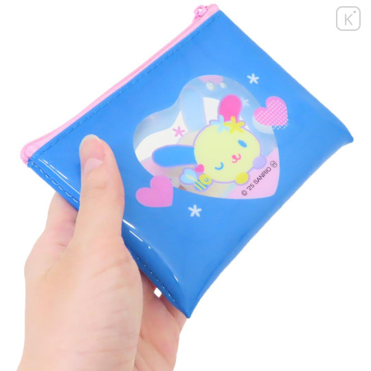 Japan Sanrio Clear Flat Mini Pouch - Usahana : Heart-pounding Memories Heisei Retro - 2