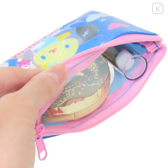 Japan Sanrio Clear Flat Mini Pouch - Usahana : Heart-pounding Memories Heisei Retro - 3