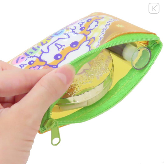 Japan Sanrio Clear Flat Mini Pouch - Corocorokuririn : Heart-pounding Memories Heisei Retro - 3
