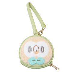 Japan Pokemon Die-cut Mini Pouch with Bag Charm - Rowlet : Pokepeace