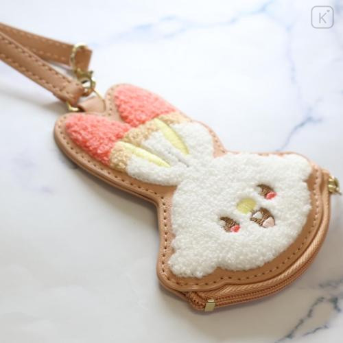 Japan Pokemon Die-cut Mini Pouch with Bag Charm - Scorbunny : Pokepeace - 4