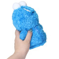 Japan Sesame Street Mini Plush Pouch with Carabiner - Cookie Monster - 2