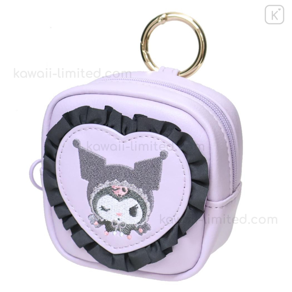 Japan Sanrio Mini Pouch with Carabiner - Kuromi : 20th
