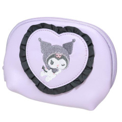 Japan Sanrio Pouch & Tissue Case - Kuromi : 20th Anniversary Frill