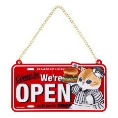 Japan Mofusand Acrylic Door Plate - Mofusand Diner Cat Come In We're Open