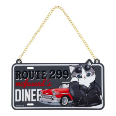 Japan Mofusand Acrylic Door Plate - Mofusand Diner Leather Jacket Cat