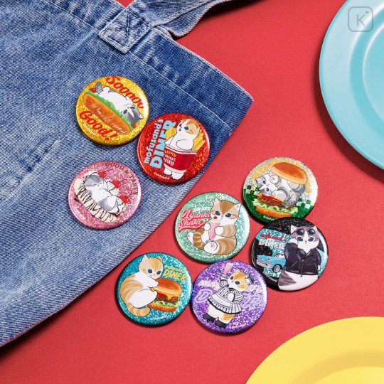 Japan Mofusand Secret Glitter Can Badge - Mofusand Diner Cat Blind Box - 2