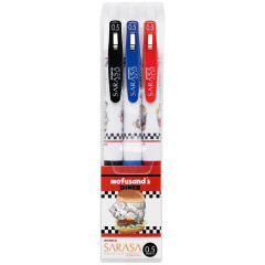 Japan Mofusand Sarasa Clip Gel Pen Set - Mofusand Diner Cat