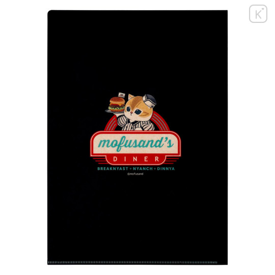 Japan Mofusand A4 Clear File - Mofusand Diner Cat Homestyle Burger - 3
