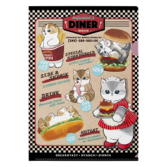 Japan Mofusand A4 Clear File - Mofusand Diner Cat Menu