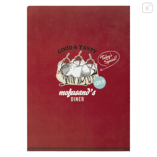 Japan Mofusand A4 Clear File - Mofusand Diner Cat Menu - 3