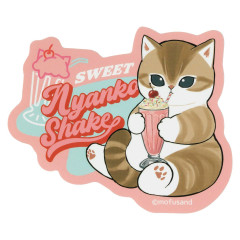 Japan Mofusand Vinyl Sticker - Mofusand Diner Cat Kitty Shake