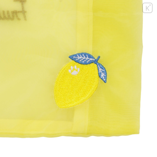 Japan Mofusand Organza Mini Tote Bag - Fruit Cat Lemon - 6