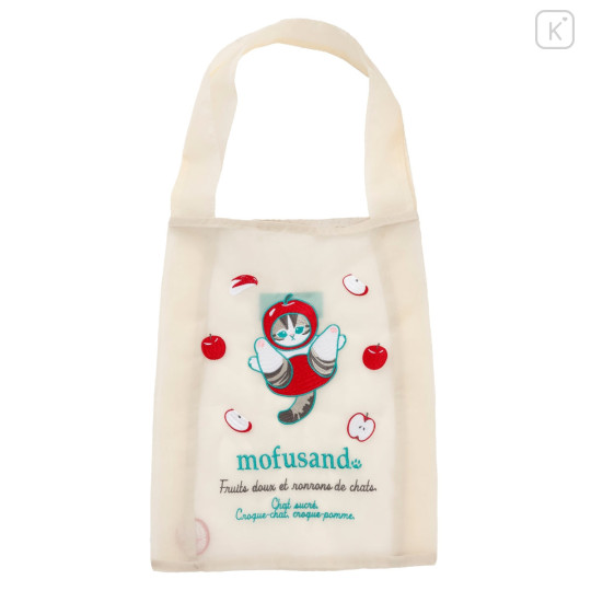Japan Mofusand Organza Mini Tote Bag - Fruit Cat Apple - 1