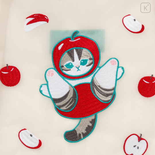 Japan Mofusand Organza Mini Tote Bag - Fruit Cat Apple - 3