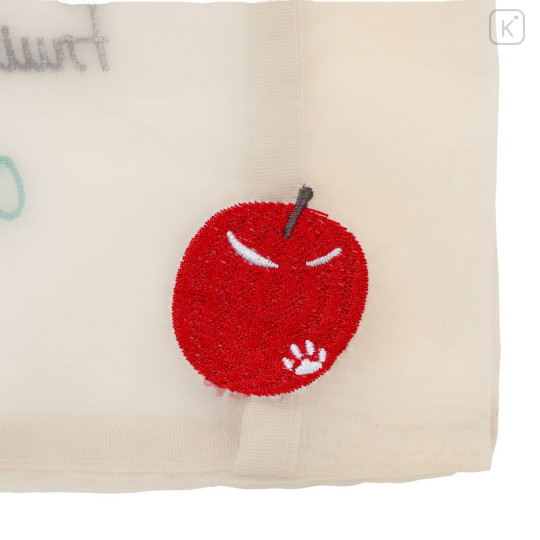 Japan Mofusand Organza Mini Tote Bag - Fruit Cat Apple - 6