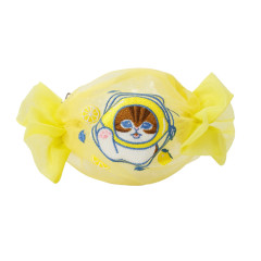 Japan Mofusand Mesh Mini Pouch - Fruit Cat Lemon Candy Frill