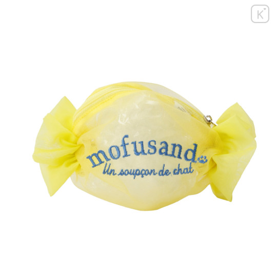 Japan Mofusand Mesh Mini Pouch - Fruit Cat Lemon Candy Frill - 3