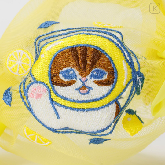 Japan Mofusand Mesh Mini Pouch - Fruit Cat Lemon Candy Frill - 5