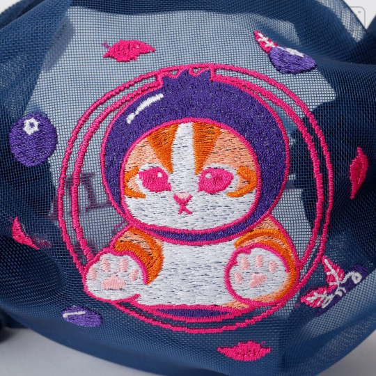 Japan Mofusand Mesh Mini Pouch - Fruit Cat Blueberry Candy Frill - 5