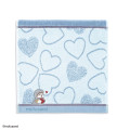 Japan Mofusand Towel Handkerchief - Dinosaur Cat Blue Heart Embroidery - 1