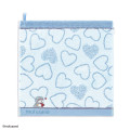 Japan Mofusand Hand Towel with Loop - Dinosaur Cat Blue Heart Embroidery - 1