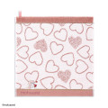 Japan Mofusand Hand Towel with Loop - Dinosaur Cat Pink Heart Embroidery - 1