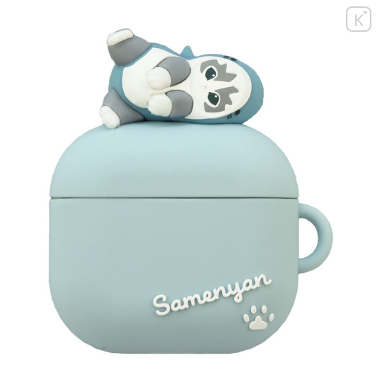 Japan Mofusand AirPods 4 Silicone Case - Shark Cat Blue - 1
