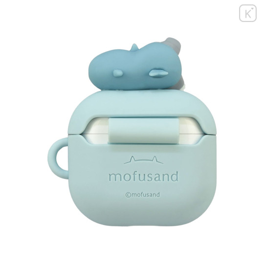 Japan Mofusand AirPods 4 Silicone Case - Shark Cat Blue - 2