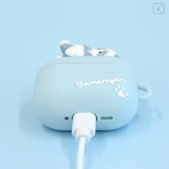 Japan Mofusand AirPods 4 Silicone Case - Shark Cat Blue - 3