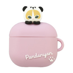 Japan Mofusand AirPods 4 Silicone Case - Panda Cat Pink