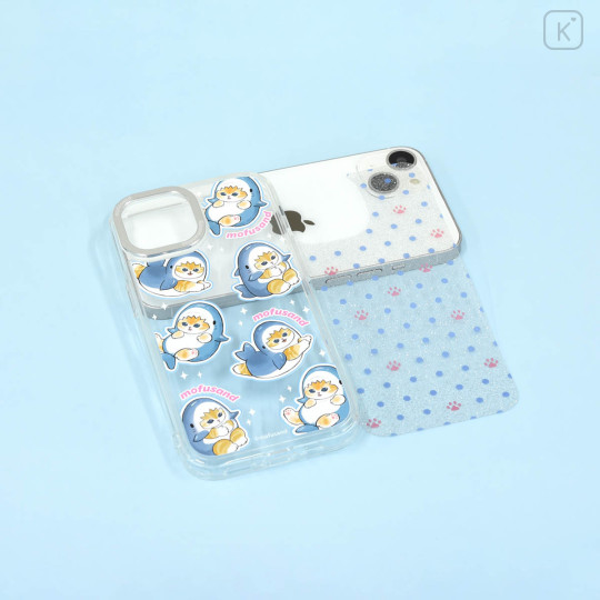 Japan Mofusand Camera Frame iPhone 15 / 14 / 13 Case - Shark Cat Glitter - 3