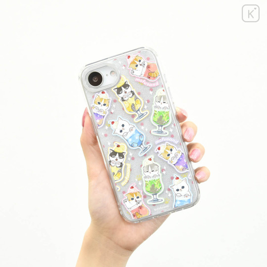 Japan Mofusand Camera Frame iPhone 16e Case - Cream Soda Cat Glitter - 8