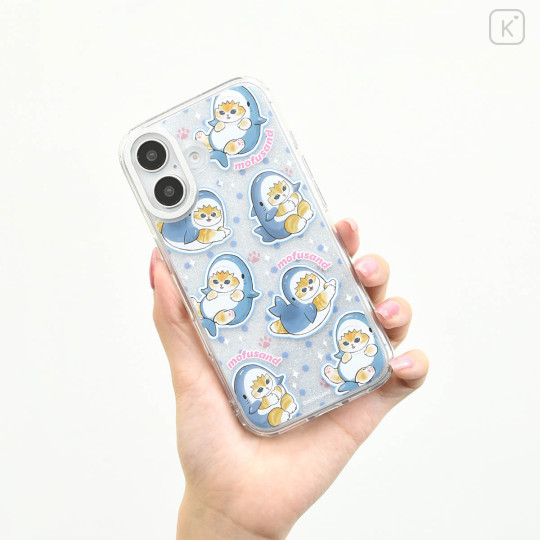 Japan Mofusand Camera Frame iPhone 16 Case - Shark Cat Glitter - 5