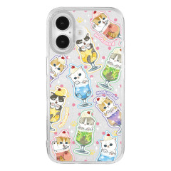Japan Mofusand Camera Frame iPhone 16 Case - Cream Soda Cat Glitter