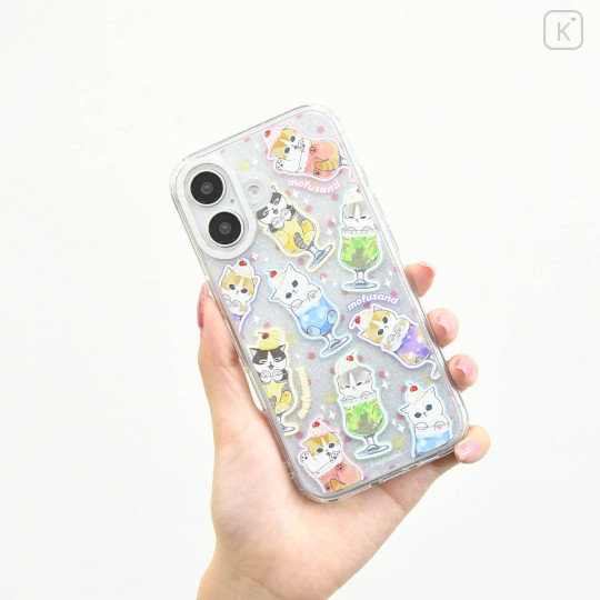 Japan Mofusand Camera Frame iPhone 16 Case - Cream Soda Cat Glitter - 5