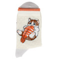 Japan Mofusand Crew Socks - Sushi Cat Shrimp - 5