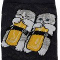 Japan Mofusand Crew Socks - Sushi Cat Egg Gunkan Black - 3