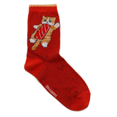Japan Mofusand Crew Socks - Sushi Cat Tuna