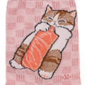 Japan Mofusand Crew Socks - Sushi Cat Salmon Pink - 3