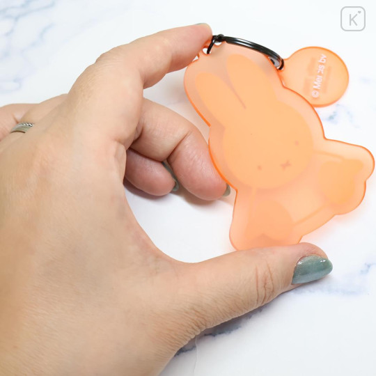Japan Miffy Acrylic Keychain - Miffy : 70th Anniversary Orange Sitting - 2